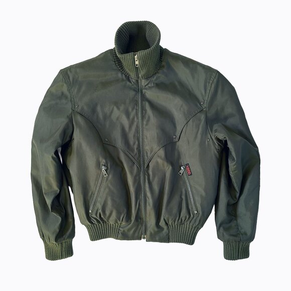 Vintage John Weitz X600 Bomber Safari Jacket XS/S Military 70s 80s Retro Racing - Picture 3 of 11